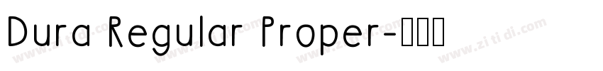 Dura Regular Proper字体转换